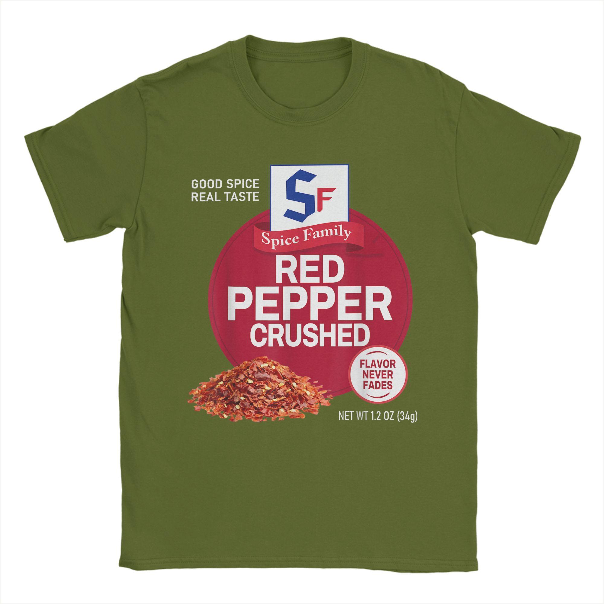 

Чоловічі футболки Червоний перець Подрібнена спеція Група Сімейні футболки на Хелловін З коротким рукавом Футболка З круглим вирізом Одяг Літо 4XL