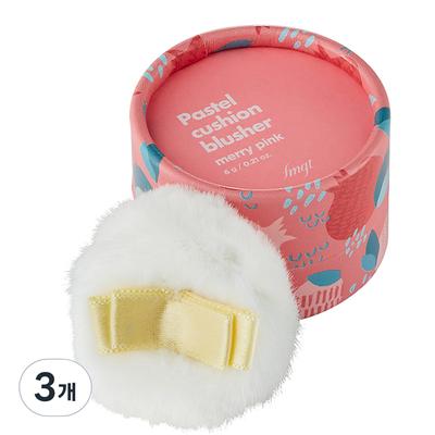 Pastel Cushion Blusher 6g, 03 Merry Pink, 3 Pcs.