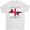 Stolz darauf, Engländer zu sein St. Georgs Tag Flagge Herren T-Shirt 100% Baumwolle