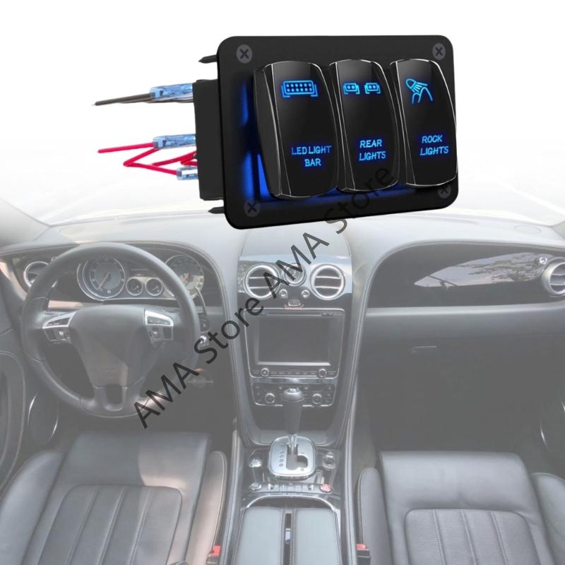 X7JF 12V 24V Waterproof Toggle Switches LED Light Bar Switches Panel for Marine