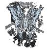 Oversized T Shirt Black Butterfly Graphic Print With Text Design For Casual Streetwear Fashion