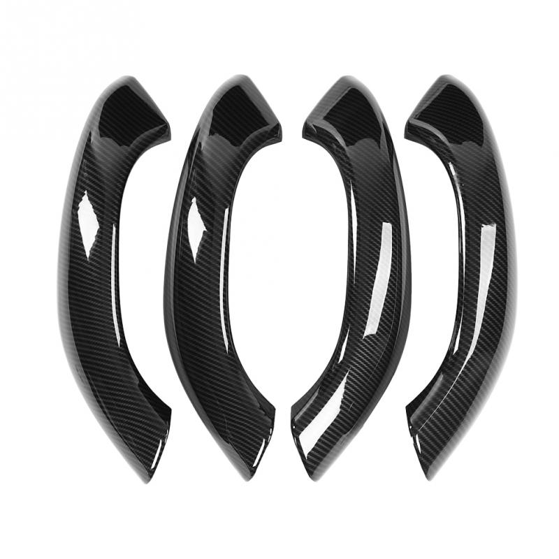 För BMW X1 X2 2016 2017 2018 4 st Kolfiberstil Bil Interiör Dörrhandtagsskydd Dekor Trim Auto
