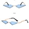 Trendy Rimless Metal Triangle Sunglasses - Fashionable European American Style 3491