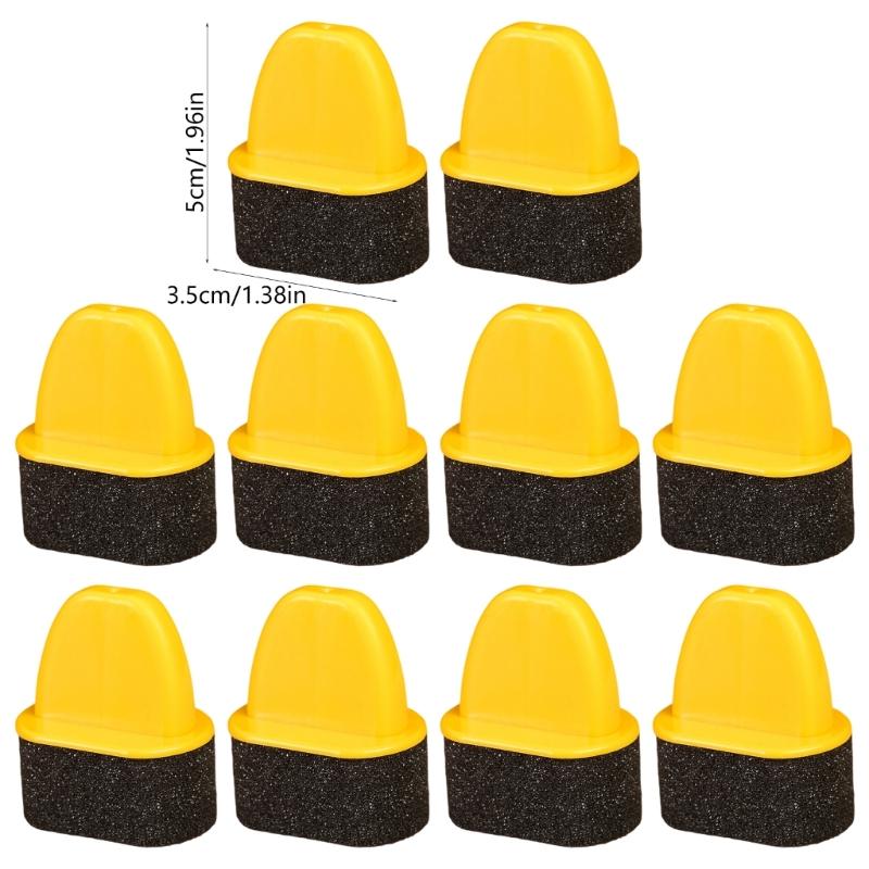 10Pcs Shoe Polish Applicator Brush Ergonomic Handle Shoe Care Sponge Brush For Shining Leather Shoes Footwear Belt Bag