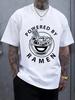 Ramen-Themed T-shirt - Black Casual Crew Neck with Ramen Bowl Graphic