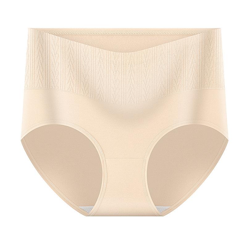 Women's New Spring and Autumn Jacquard Cotton High Waist Without Trace of Abdominal Antibacterial Underwear
