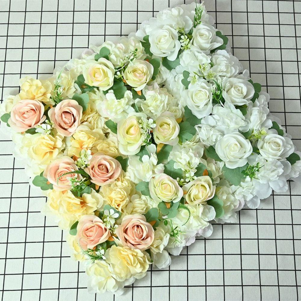 54X23CM Size Artificial Rose Strip Flower Arrangement Simulation Flowers Wedding Scene Decoration Strip Flower Design
