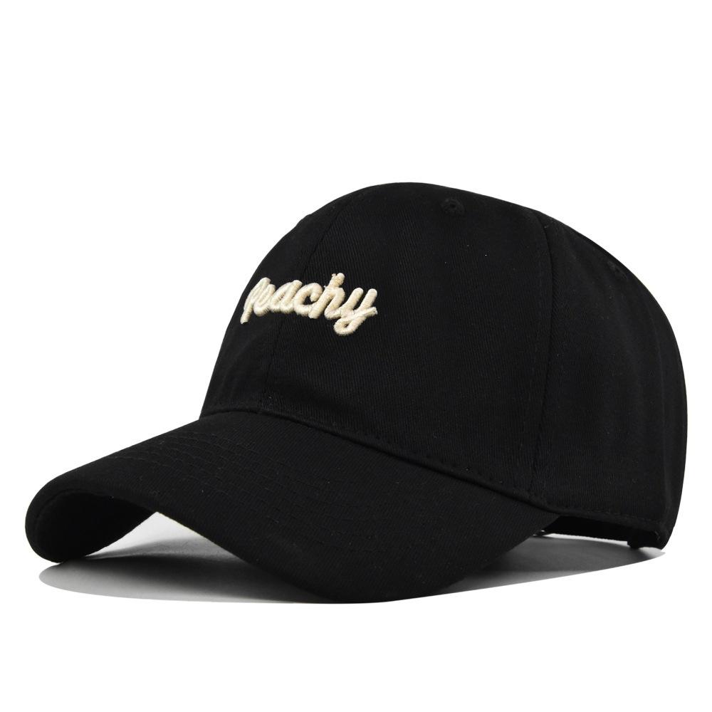 Peachy letter embroidered baseball cap - 3d embroidered baseball cap - personalized letter hat for men and women - sun hat - cotton