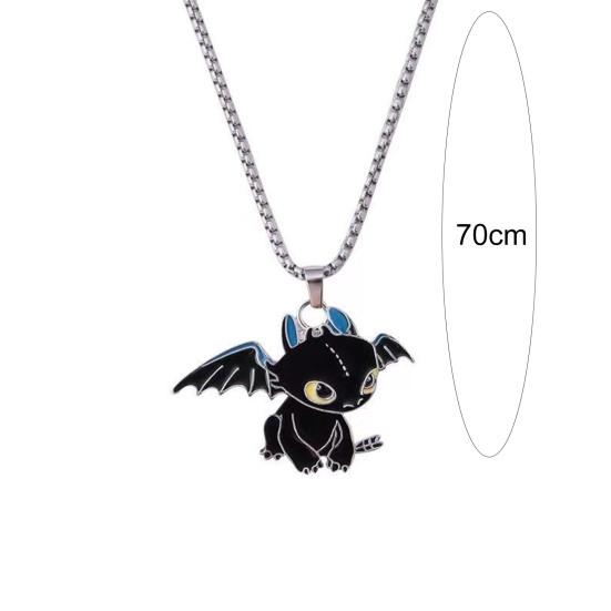 Cartoon Black White Dragon náhrdelník Hip Hop Styl Pár Krásný náhrdelník Módní šperky Doplňky