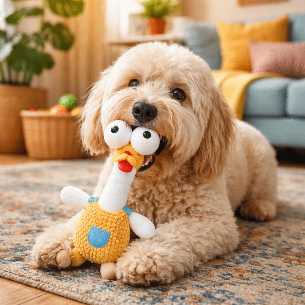 Funny Bite-resistant Plush Dog Toy Cartoon Cute Dog Chew Toy Simulated Animals Gnawing Grinding Doll Indoor Play