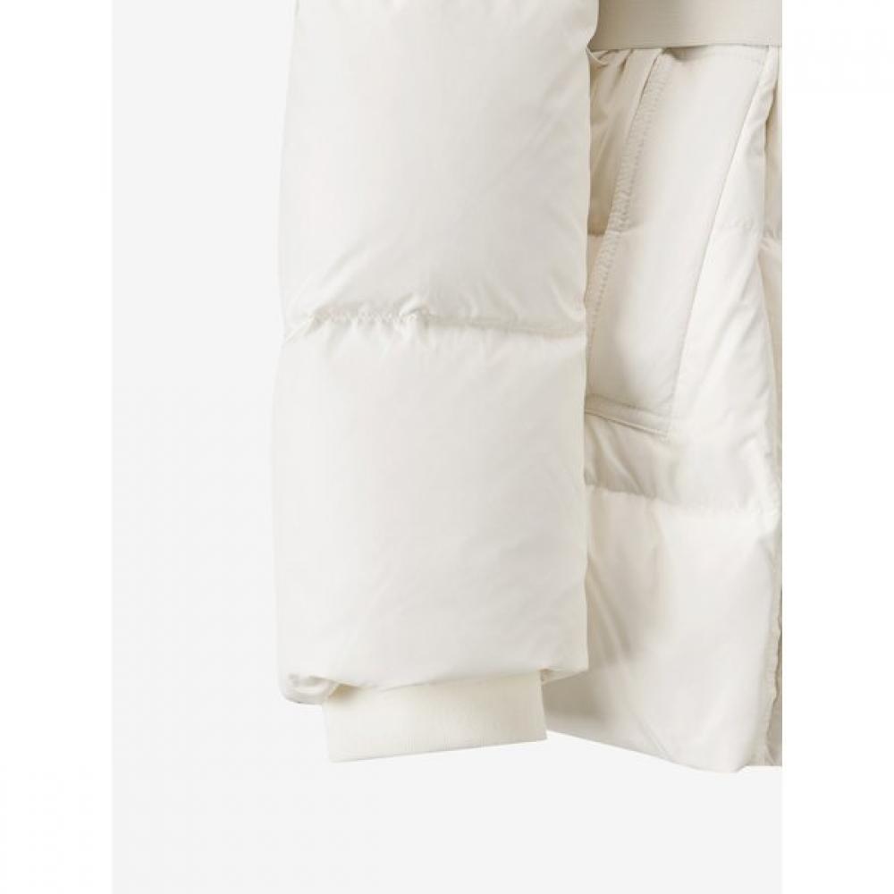 CC collect. Women S Fox Fur Belted Half Lightweight Down Cr c254pSg186