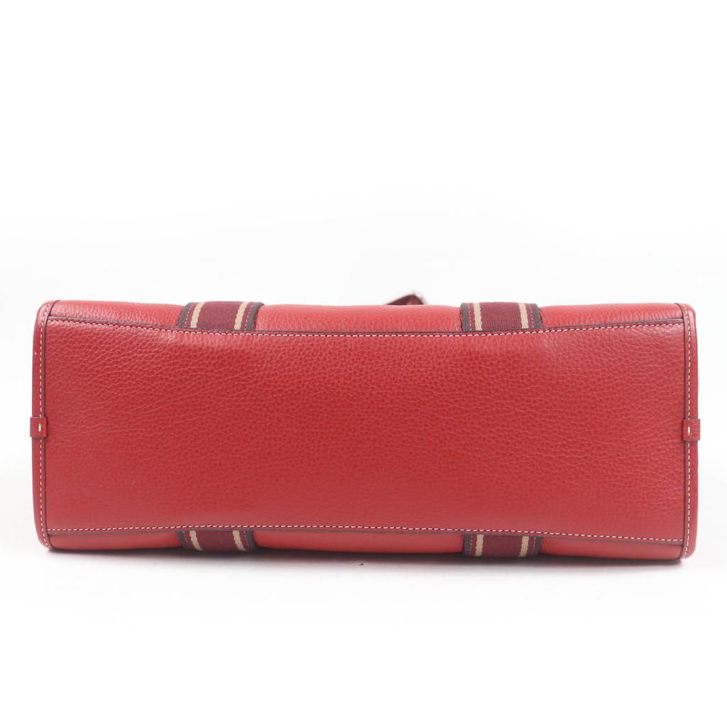 Makellose COACH Schultertasche Smith Tote Raffiniertes Kieselleder 2-Wege-Tragetasche Rot CM067 Gebraucht