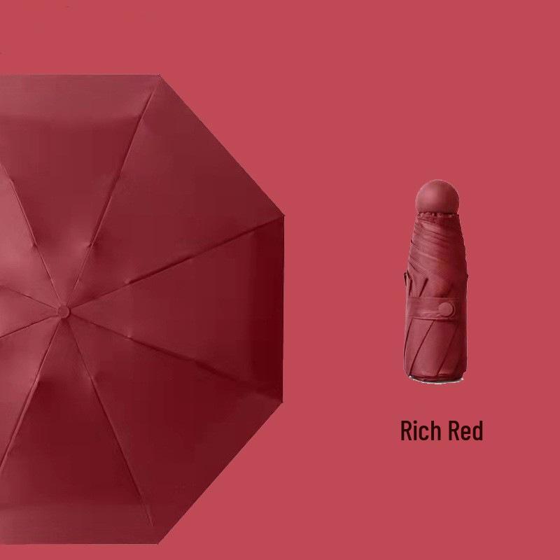 UV Protective Black Folding Sun Umbrella - Anti-Ultraviolet Women's Sunshade with Custom Logo