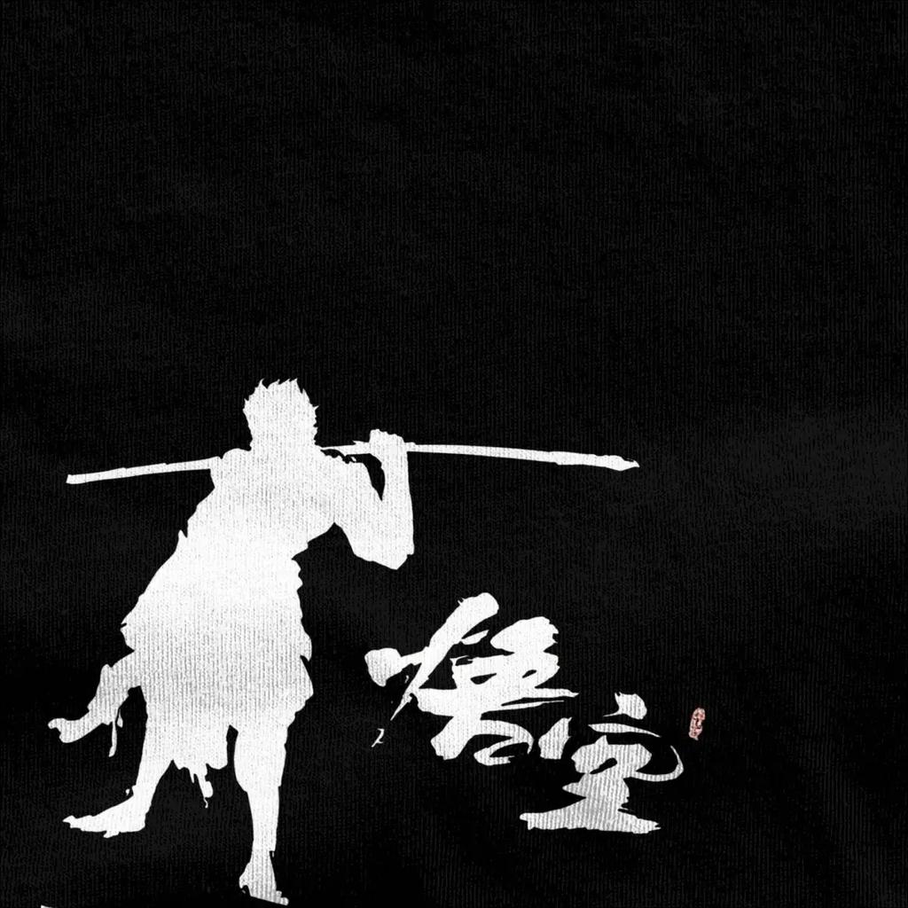 Haikyuu T-Shirt Black Myth Wukong Baumwoll-T-Shirts Wukong Spiel Trendy Cooles T-Shirt für Mann Strand Basic Lässige Kurzarm-Tees