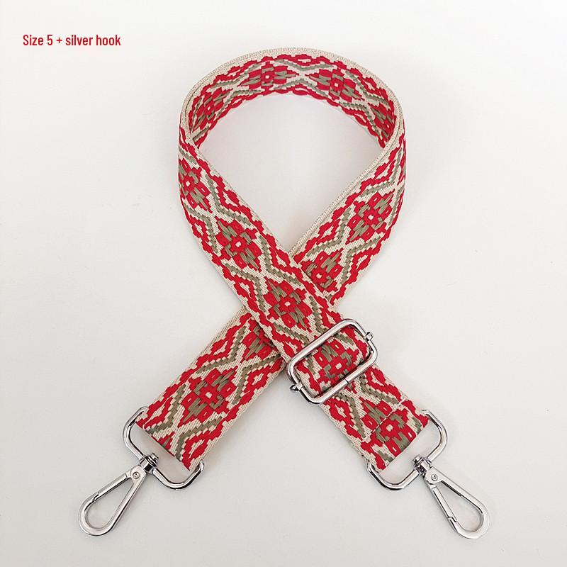 Colorful Jacquard Wide Shoulder Strap for Women's Bags - Canvas Crossbody and Backpack Accessory