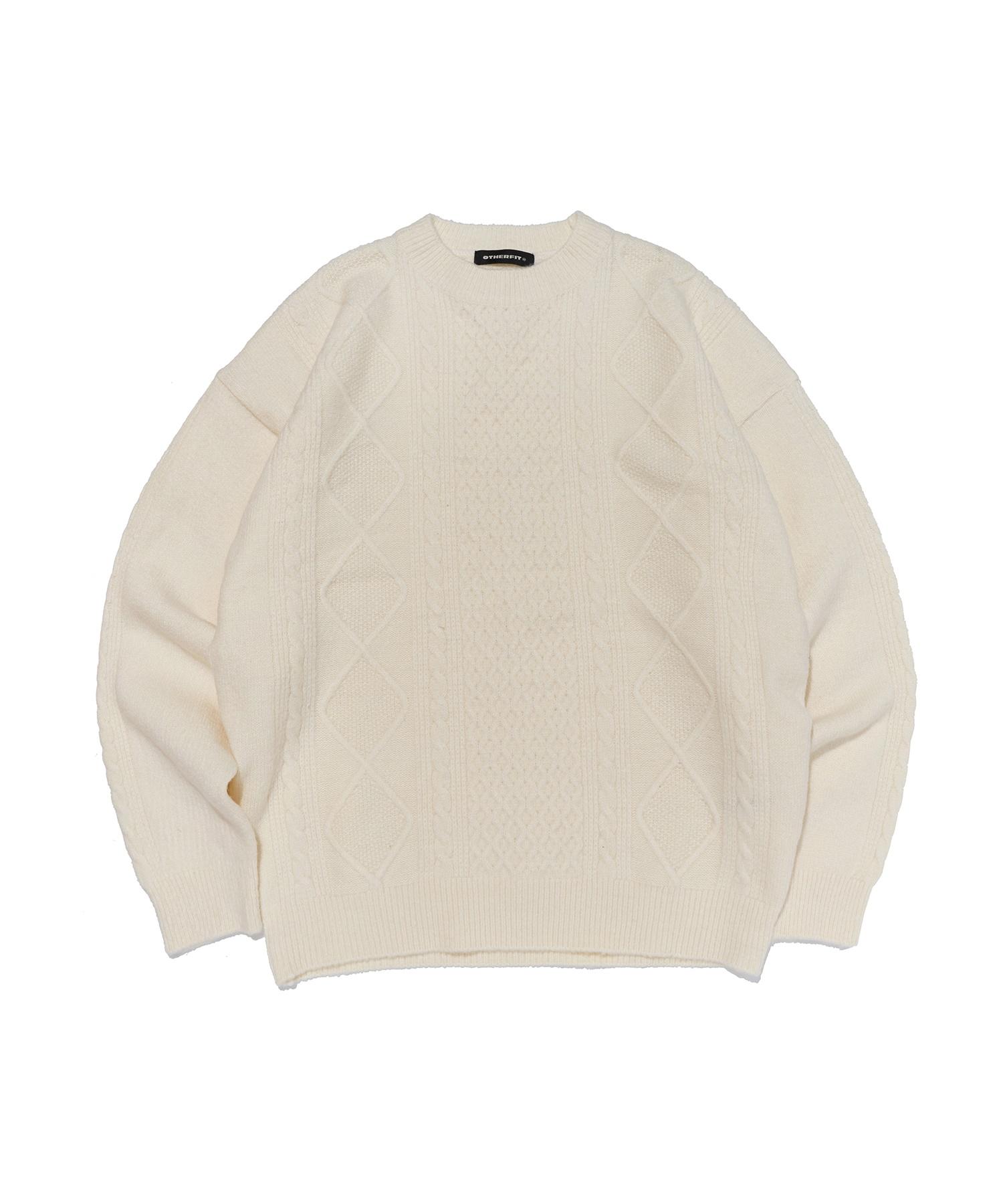 Ader Fits Round Pattern Sweater (Ivory) Free