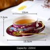Phoenix Bone China Cup&saucer Exquisite Gold-plated Coffee Mug Dining Table Milk Mugs Afternoon Tea Teacup Fruits Juice Cup