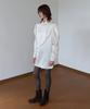 OVERDUEFLAIR Cupra Draped Mini Dress_Cream