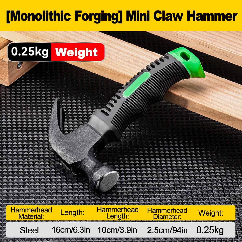 Martello a Clawe Multifunzionale Speciale per Falegnameria Mini Martello Integrato per Chiodi Portatile Accessorio per Attrezzi Manuali Domestici