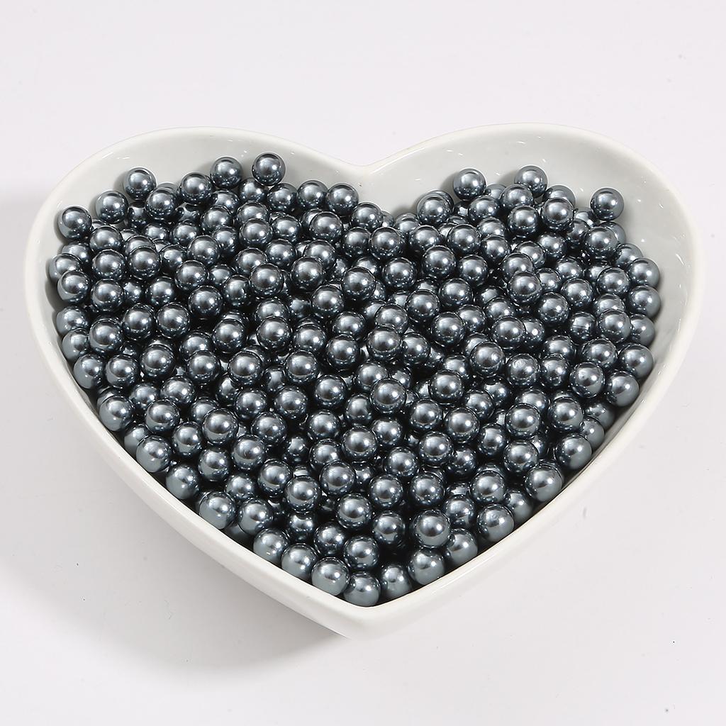 Beaded Abs Non-Porous Imitation Pearl Beads Colored Loose Beads Handmade Diy Hairpin Makeup Brush Storage Box Decoration