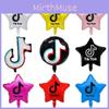 Tik Tok Logo Star Foil Balloon For Adults And Kids Birthday Party Decor Supplies