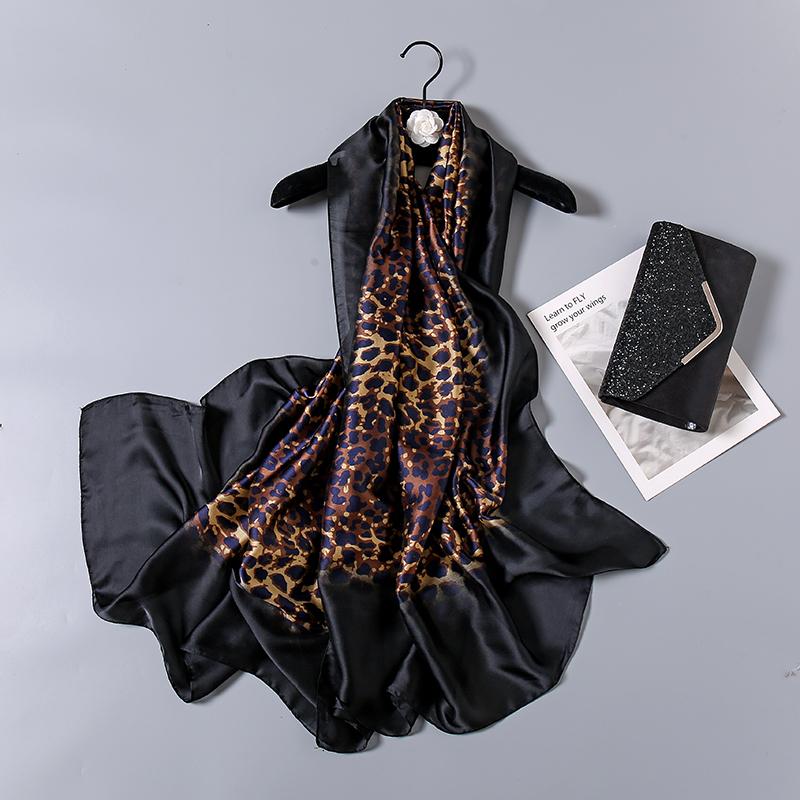 Women Silk Lady Summer Beach Scarf Luxury Design Print Shawl Scarves Fashion Smooth Foulard Female Hijab