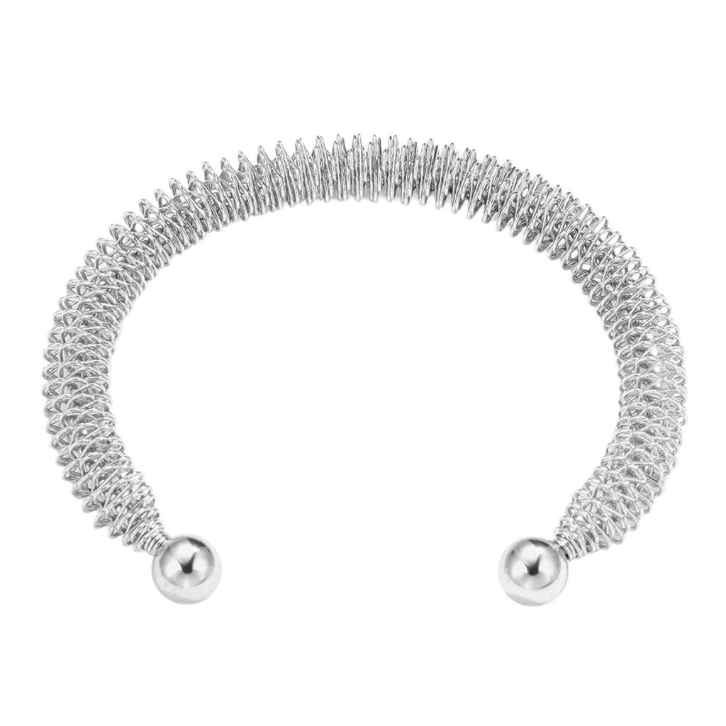 Adjustable Spring Bracelet Fashion Opening C Shaped Handchain Bohemian Stainless Steel Wristchain Bangle Women Accessory