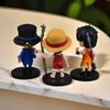 One Piece Figurine Set: Luffy, Zoro, Ace - Anime Collectible Gift Box for Students