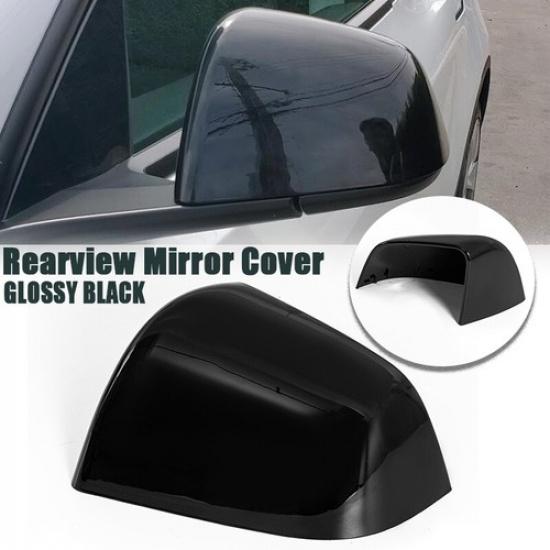LH Left Side Rear View Side Mirror Cover cap Black For Tesla Model Y 2017-2023