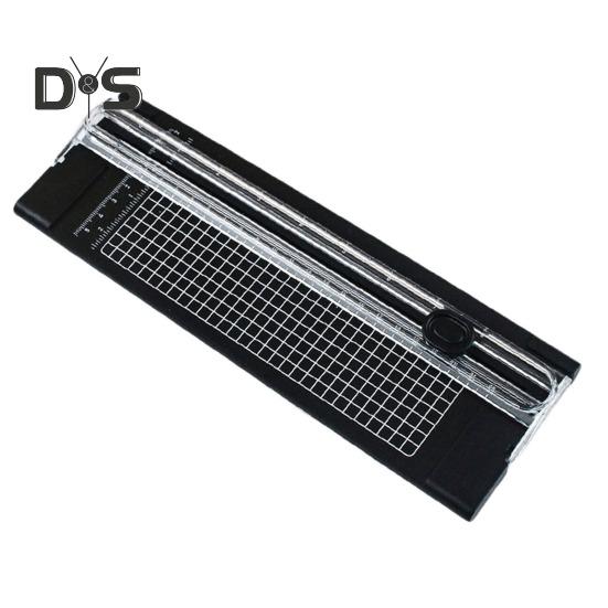 

Триммер для бумаги с точной градуировкой, портативный точный двусторонний режущий триммер формата А4, простая замена лезвия чёрный