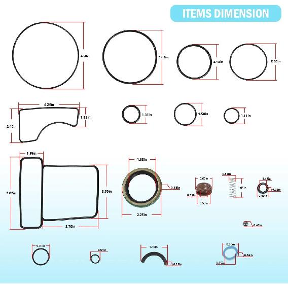 For Mercruiser Bravo Upper Seal Kit 18-2643 Bravo 1 2 3 X XR XZ Blackhawk Stern Drive Replace # 26-16709A2 18-2643