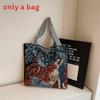 Canvas Bag With Embroidery For Casual Daily Use And Urban Style
