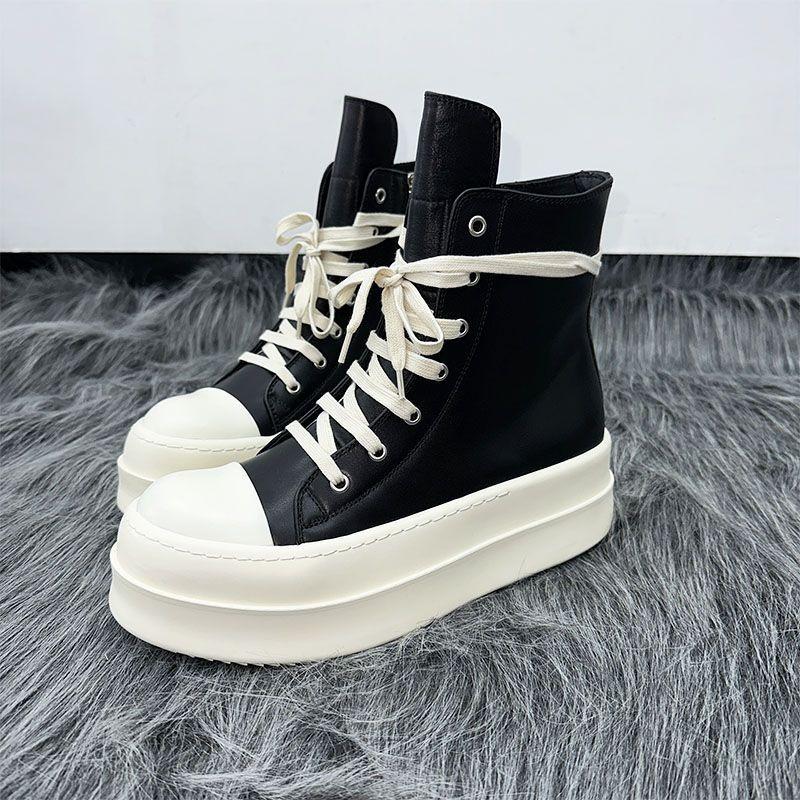 Thick-soled heightening college style high street American men and women high-top classic couple big-headed locomotive boots Martin boots board shoes