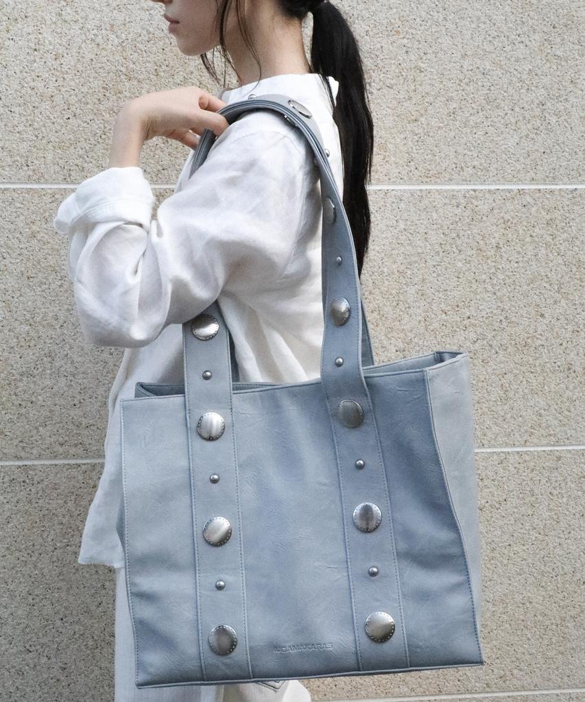 Iugamakaras Big Studded Shopper Bag (Sky Blue)