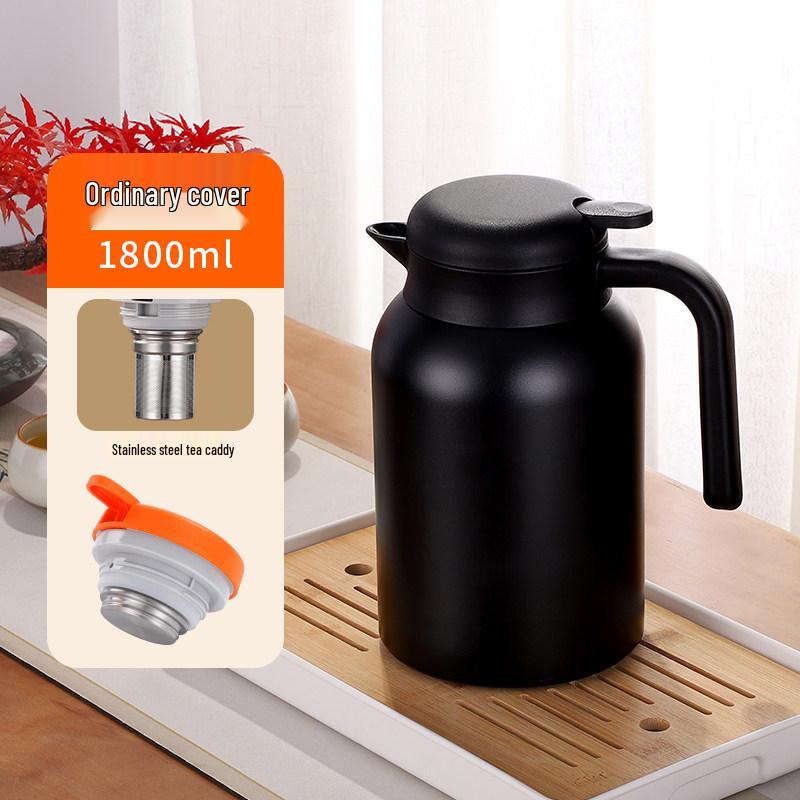 Insulated 1500ML Tea Pot with Divider, Slow Brew Kettle, Large Capacity Thermos for Home