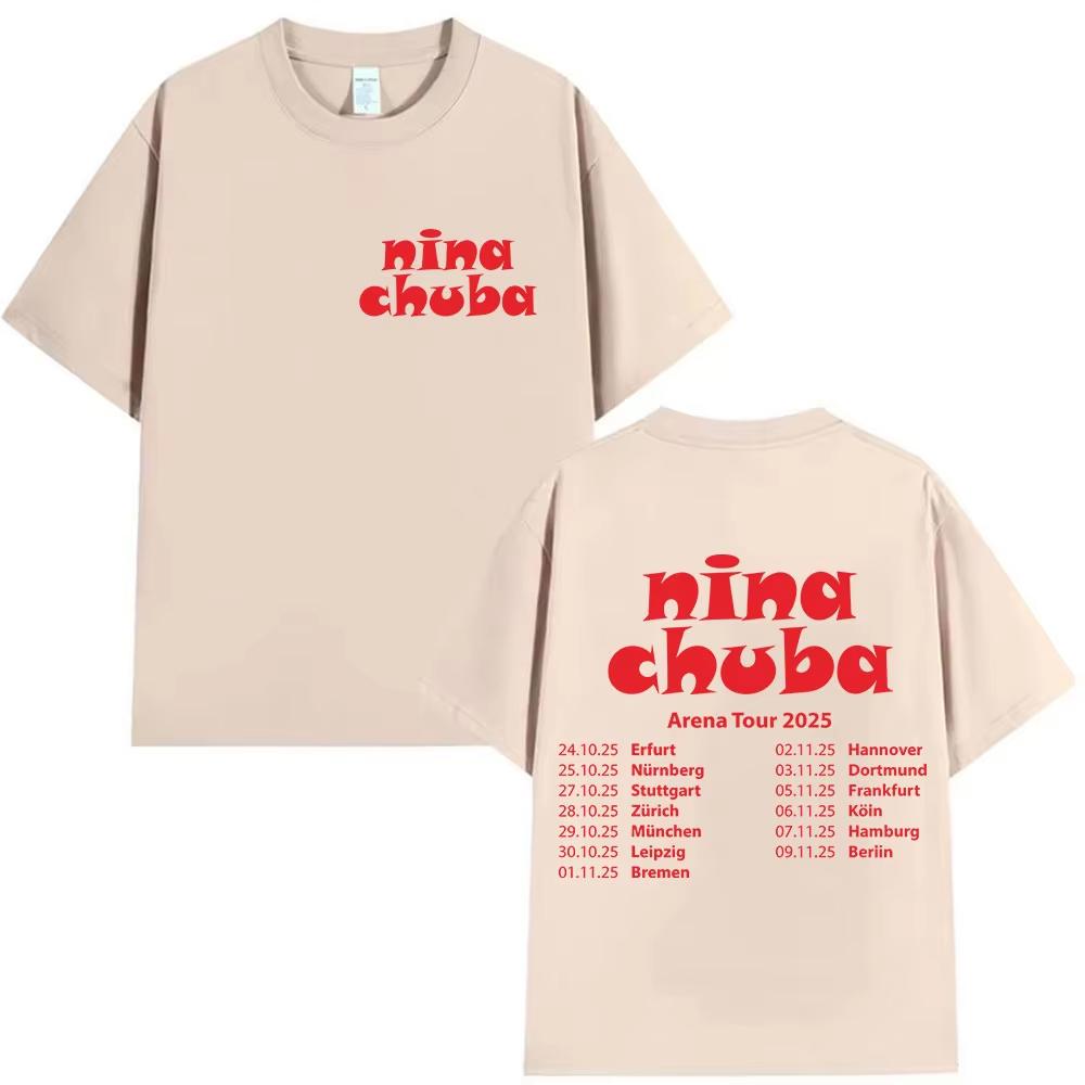 

Nina Chuba Album Tour 2026 Tshirt Men Women Pop Music Hip Hop Short Sleeve TShirts Harajuku Vintage Cotton T Shirt Streetwear L