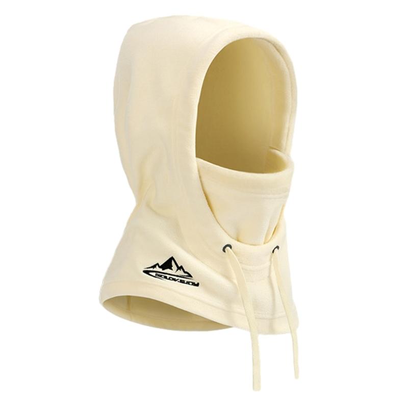 

Elastic Windproof Winter Fleece Balaclava Hat for Women Men Keep Neck Warm Hat Cold Weather Cycling Hiking Supplies бежевий