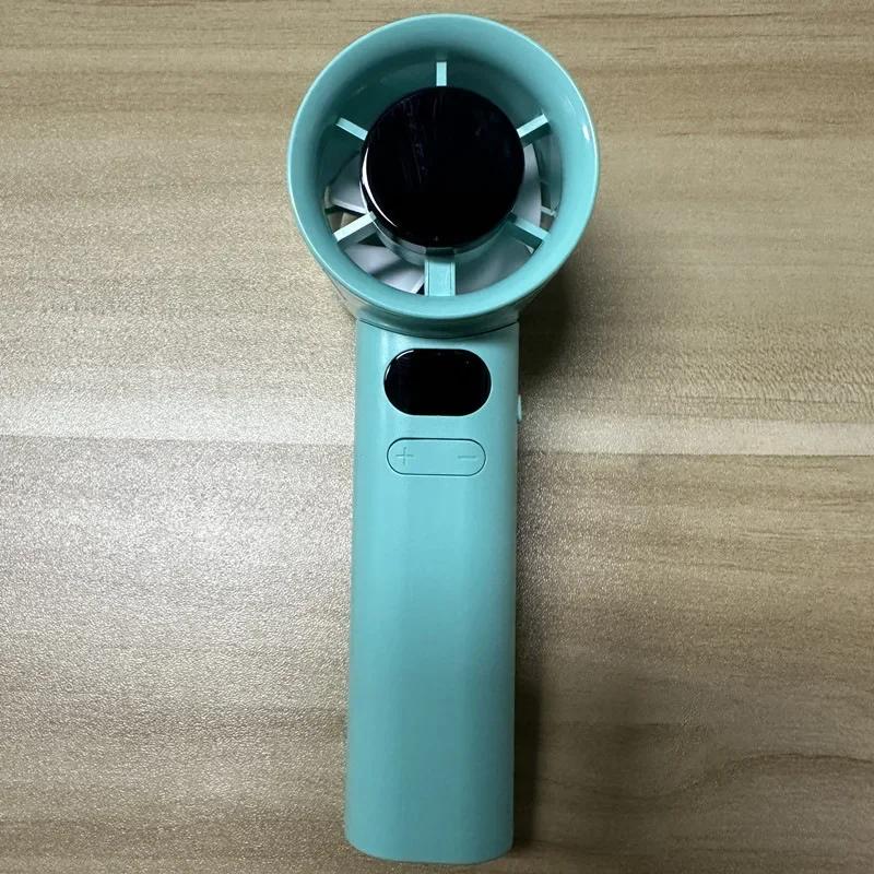 Portable Handheld Fan 120 Wind Speeds Mini Bladeless Hand Fan USB Rechargeable Highspeed Fans Camping Electric Fans Air Cooler