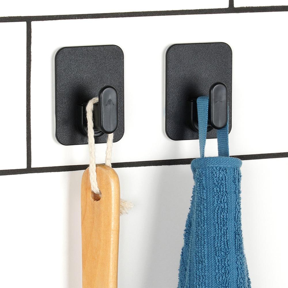 2x Self-Adhesive Towel Rack, Kitchen Hook, Bathroom Hook