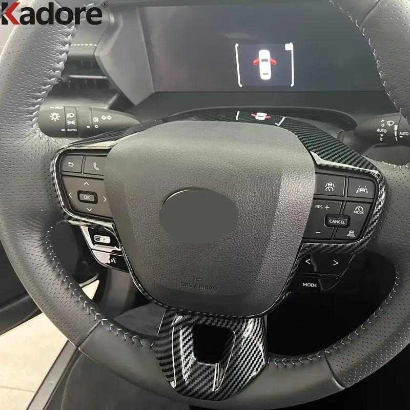 For Toyota Camry 2024 2025 Carbon Fiber Car Steering Wheel Panel Cover Trim Decoration Interior Mouldings Accessories