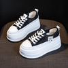 Leather little white shoes women's summer mesh single shoes muffin platform sports shoes small casual shoes tide