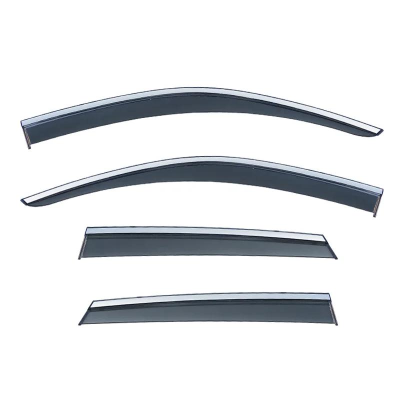 Rainwear Window Sun Visor Sun Rain Smoke For VW Touareg MK1 MK2 MK3 Window Visor Accessories Chrome Trim Bright Strip Shelters