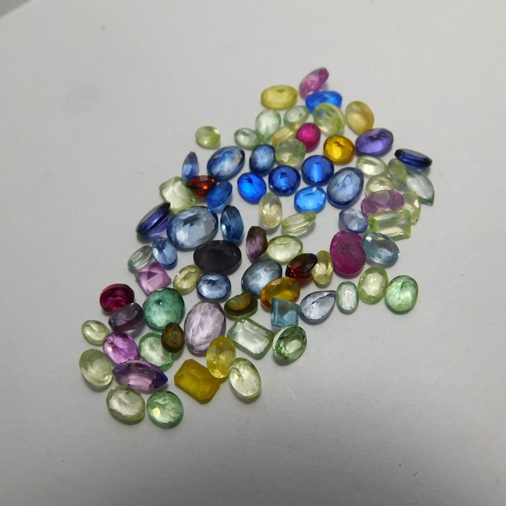 Color Mezclado ZAFIRO Natural REAL CERTIFICADO 15.74 Ct Gema Suelta Lote Formas Mixtas RP-89