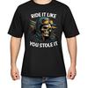 #26 Biker T Shirt, Motorcycle T Shirt, Biker Art T Shirt Skull T Shirt Ride It L Unisex T-Shirt