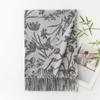 Womens Winter Printed Scarf Thick Warm Faux Cashmere Korean Style Shawl