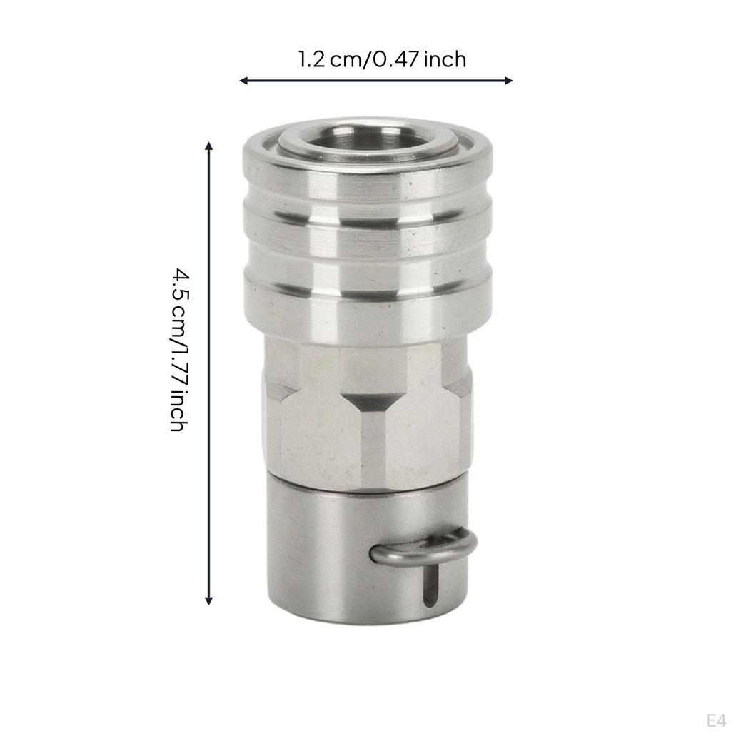 Hose Adapter with Retaining Pin Stainless Steel Pressure Washer Solid Metal PushtoConnect