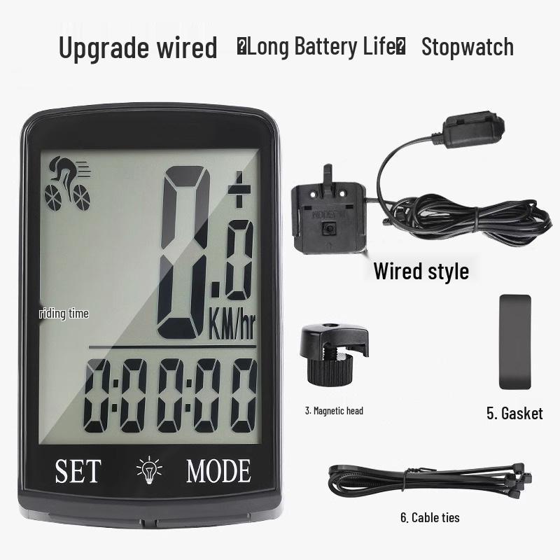 Wireless Bike Computer: Speedometer & Odometer for Road and Mountain Cycling