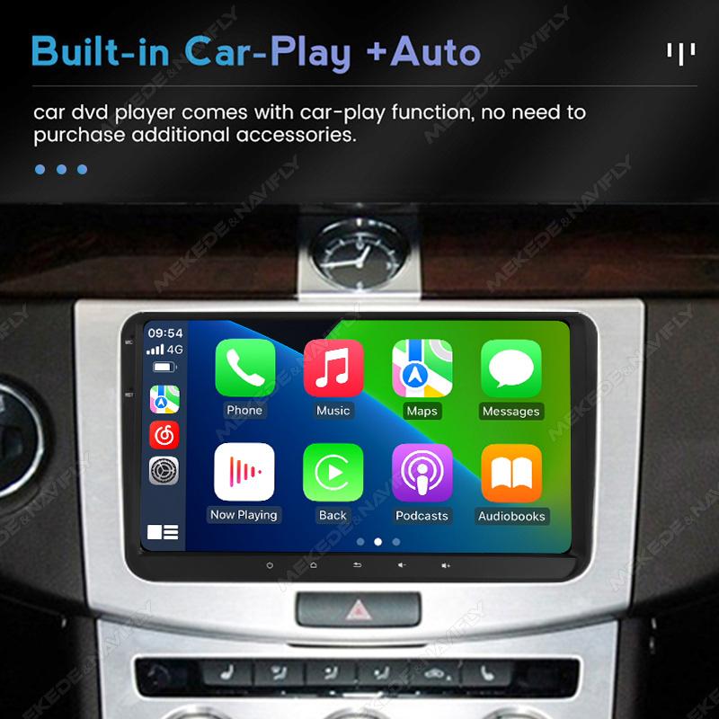 Navifly 9'' 2din Android Carplay Car Radio Multimedia Video Player GPS For Volkswagen Golf 5 6 Polo Passat B6 B7 CC Skoda Jetta