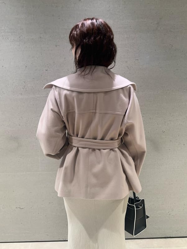 Kort kåpe med stor krage FWFC244041 PNK [Frey ID] Dame