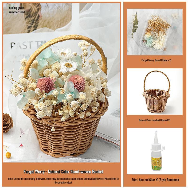 Back-to-School Gift: DIY Eternal Flower Mini Basket Ornament for Team Building & Decoration